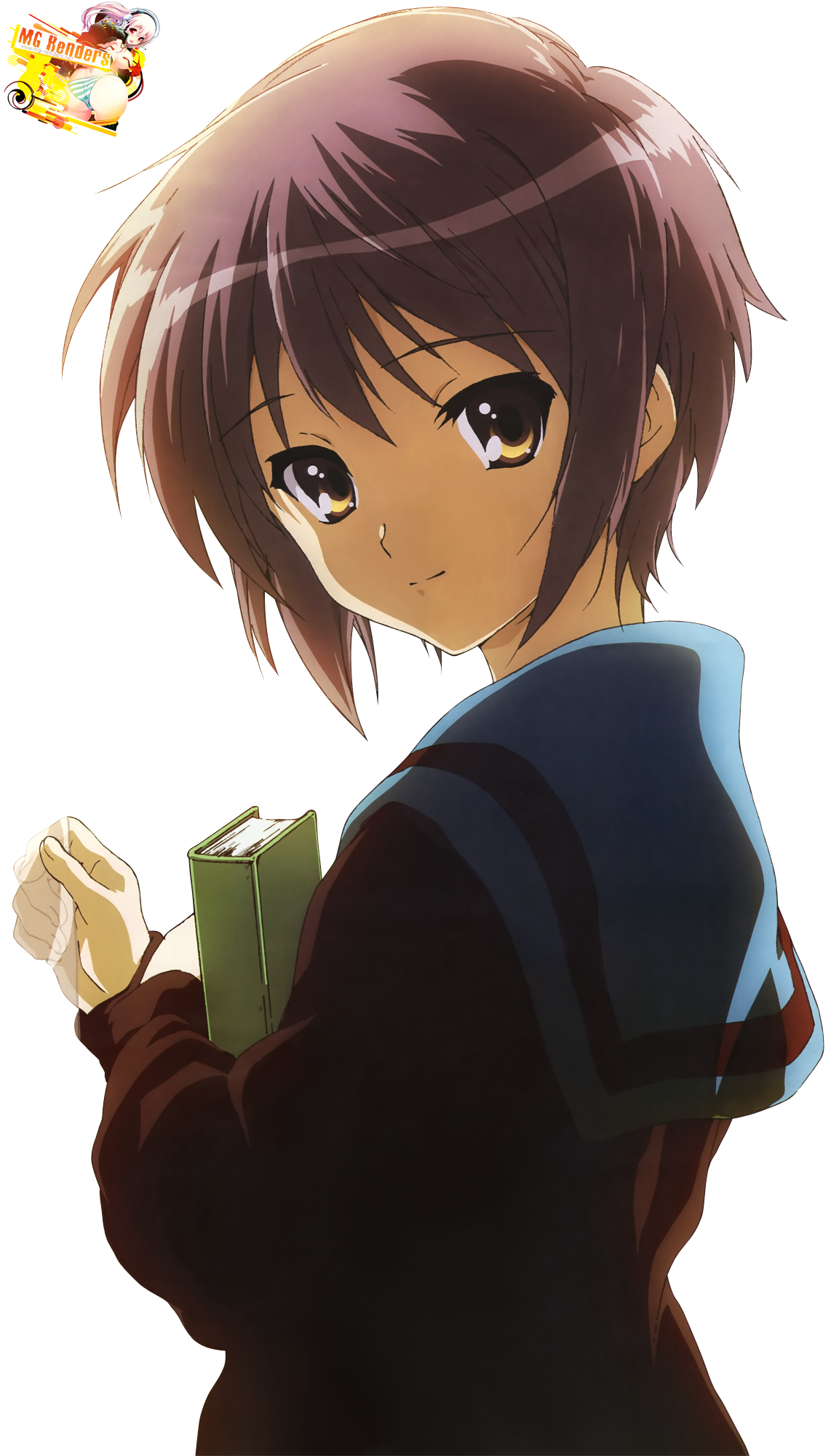Nagato Yuki Render - Anime - PNG Image (Without background)